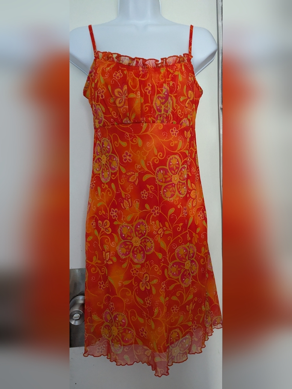 Vibrant Floral Pretty Spring Dress Sz. Small